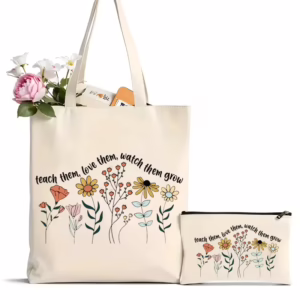 Teach and Grow Canvas Tote Bag