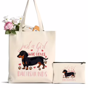 Just a Girl Who Loves Dachshunds Canvas Tote Bag