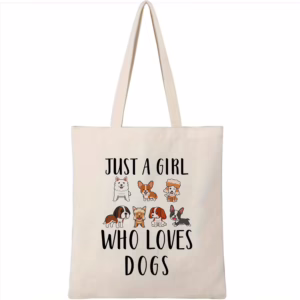 Just a girl who loves dogs canvas tote bag