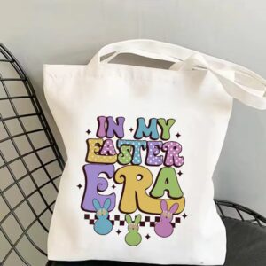 In My Easter Era Three Bunnies Canvas Tote Bag